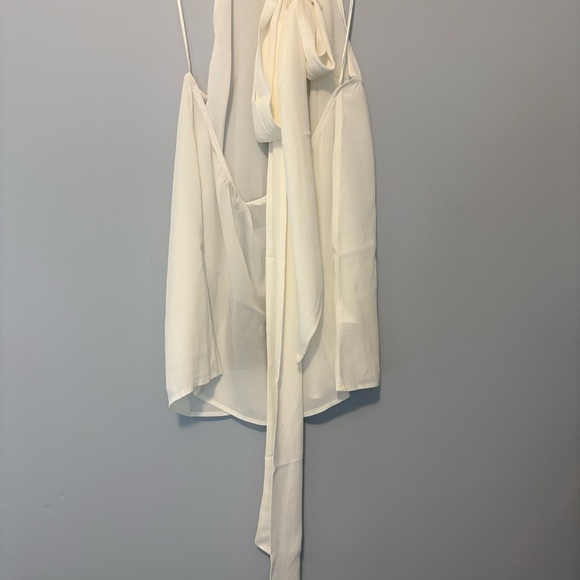 Pinko Torcello White Georgette Tie-Neck Backless Halter Top Women’s XL NWT - Picture 5 of 7